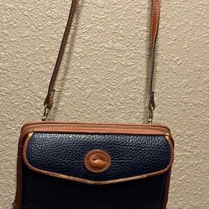 Dooney & Bourke Black and Brown Crossbody Bag vintage purse